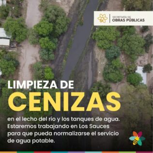 Trabajos de mantenimiento en el río y tanques de agua