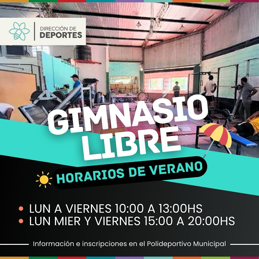En este momento estás viendo Gimnasio libre en el Polideportivo Municipal
